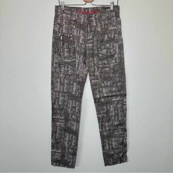 Johnny Was Pete & Greta Y2K Artsy Patterned Cargo Pants Size 4 - Picture 2 of 11